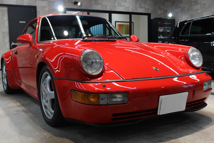 ポルシェ 911ターボ ガーズレッド フロントバンパー右