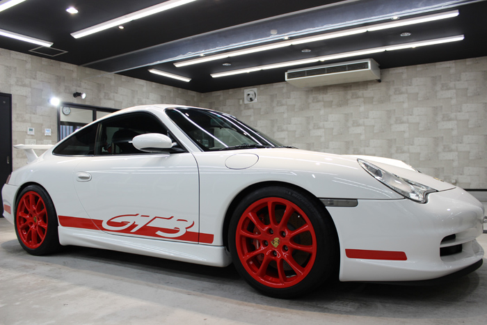 ポルシェ 911 GT3 996 キャララホワイト ホイール1