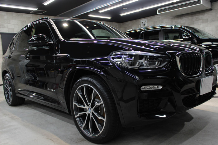 BMW X3 xDrive20d Mスポーツ ブラックサファイア フロントバンパー1