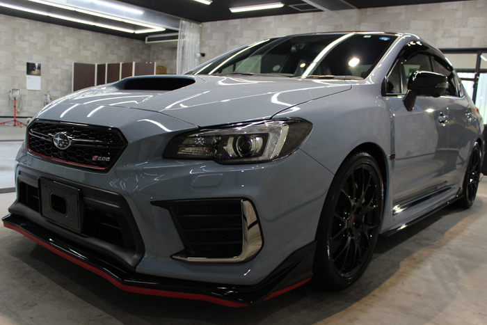 スバル WRX STI S208 クールグレーカーキ フロントバンパー1