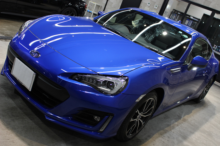 スバル BRZ WRブルーパール ボンネット左