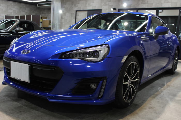 スバル BRZ WRブルーパール フロントバンパー左